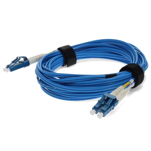 Picture of 7m LC (Male) to LC (Male) Yellow OS2 Duplex Blue Fiber OFNR (Riser-Rated) Patch Cable