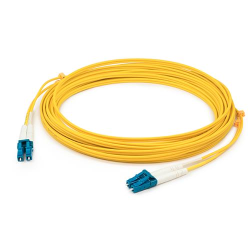 Picture of 89m LC (Male) to LC (Male) OS2 Straight Yellow Duplex Fiber Plenum Patch Cable
