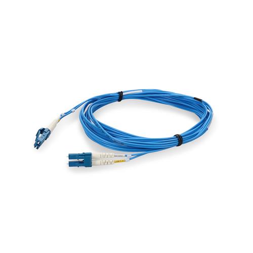 Picture of 1ft LC (Male) to LC (Male) Yellow OS2 Duplex Fiber OFNR (Riser-Rated) Microboot Patch Cable with 1.6mm OD Jacket