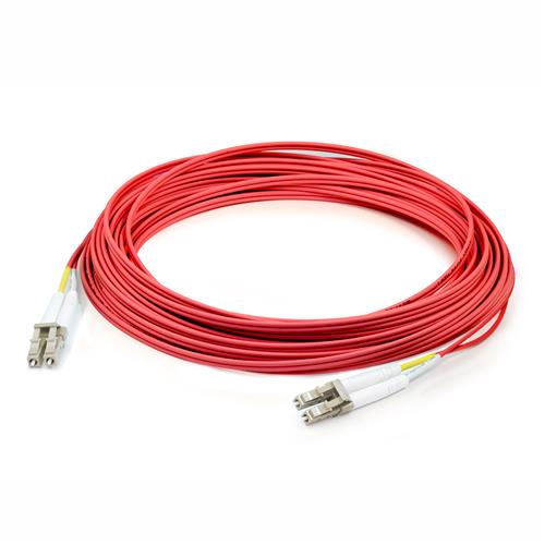 Picture for category 10m LC (Male) to LC (Male) OM1 Straight Red Duplex Fiber Plenum Patch Cable