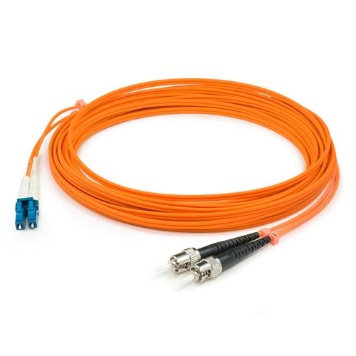 Picture for category 1ft LC (Male) to ST (Female) OM1 Straight Orange Duplex Fiber OFNR (Riser-Rated) Patch Cable
