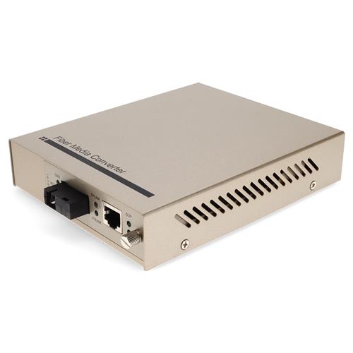 Picture of 10/100Base-TX(RJ-45) to 100Base-BXU(SC) BiDi SMF 1310nmTX/1550nmRX 20km Managed Media Converter