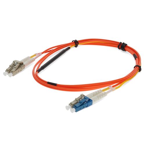 Picture of 5m LC (Male) to LC (Male) Orange OM2 & OS1 Duplex Fiber Mode Conditioning Cable