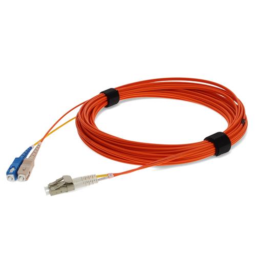 Picture for category 20m LC (Male) to SC (Male) Orange OM1 & OS1 Duplex Fiber Mode Conditioning Cable