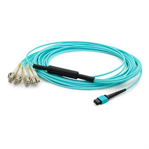 Picture of 15m MPO (Female) to 8xLC (Male) 8-Strand Orange OM1 Fiber Fanout Cable