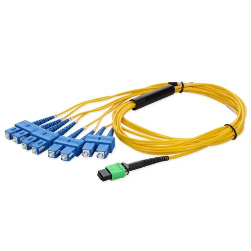 Picture for category 3m MPO (Female) to 8xSC (Male) 8-Strand Yellow OS2 Duplex OFNR (Riser-Rated) Fiber Fanout Cable