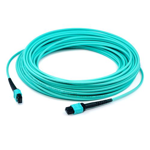 Picture for category 10m MPO (Female) to MPO (Female) OM4 12-strand Straight Aqua Fiber LSZH Patch Cable
