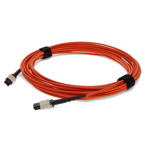 Picture for category 10m MPO (Female) to MPO (Female) 12-Strand Orange OM1 Crossover Fiber OFNR (Riser-Rated) Patch Cable