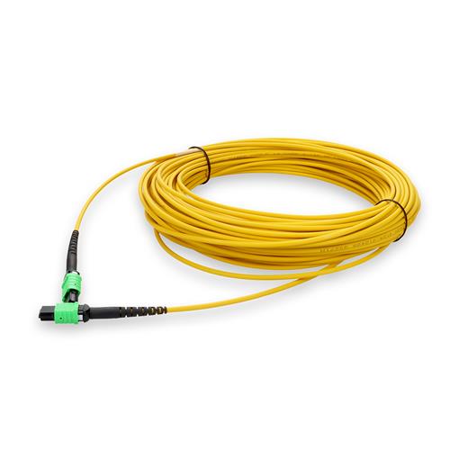 Picture of 15m MPO (Female) to MPO (Female) OS2 12-strand Straight Yellow Fiber LSZH Patch Cable