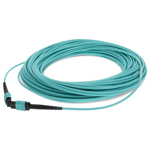 Picture for category 22m MPO (Female) to MPO (Female) OM4 12-strand Straight Aqua Fiber OFNR (Riser-Rated) Patch Cable