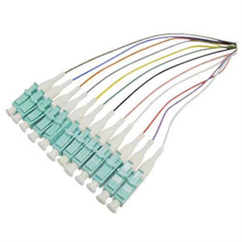 Picture for category 1m Splice to LC (Female) 12-Strand MulticoloRed OM1 Fiber Pigtail Cable