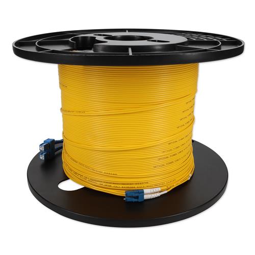 Picture of 100m LC (Male) to SC (Male) OS2 Straight Yellow Duplex Fiber Plenum Patch Cable