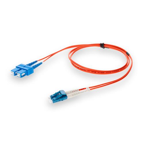 Picture of 10m LC (Male) to SC (Male) OS2 Straight Orange Duplex Fiber OFNR (Riser-Rated) Patch Cable