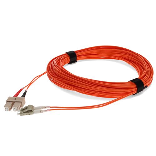 Picture for category 15m SC (Male) to LC (Male) OM2 Straight Orange Duplex Fiber OFNR (Riser-Rated) Patch Cable