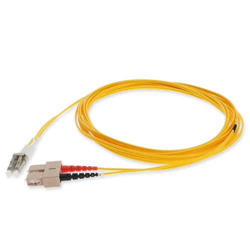 Picture for category 1m LC (Male) to SC (Male) OM1 Straight Yellow Duplex Fiber OFNR (Riser-Rated) Patch Cable