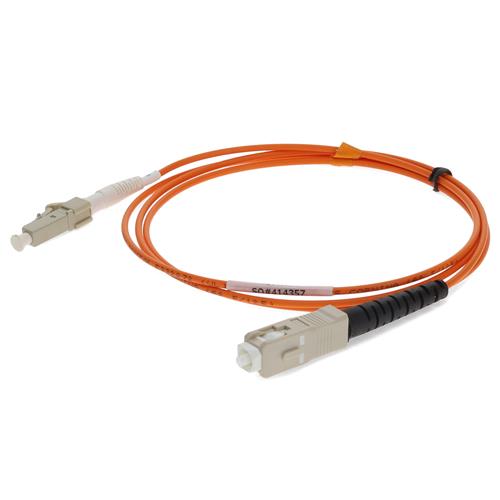 Picture for category 1m LC (Male) to SC (Male) OM1 Straight Orange Simplex Fiber OFNR (Riser-Rated) Patch Cable