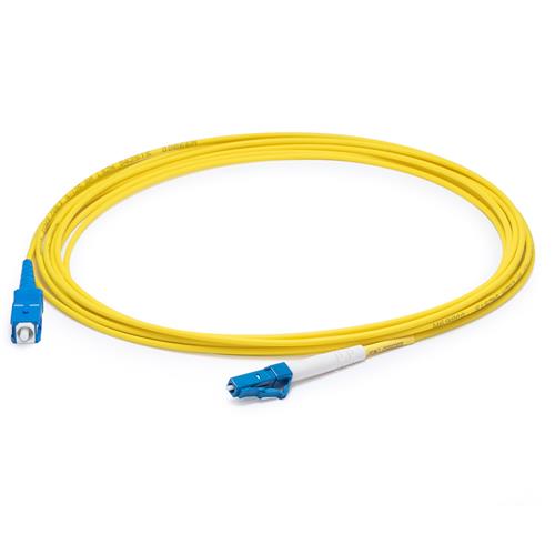 Picture for category 40m LC (Male) to SC (Male) OS2 Straight Yellow Simplex Fiber Plenum Patch Cable