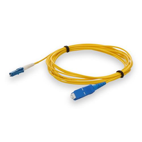 Picture for category 5m LC (Male) to SC (Male) OS2 Straight Yellow Fiber OFNR (Riser-Rated) Cable