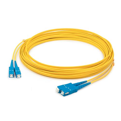 Picture of 17m SC (Male) to SC (Male) OS2 Straight Yellow Duplex Fiber Plenum Patch Cable