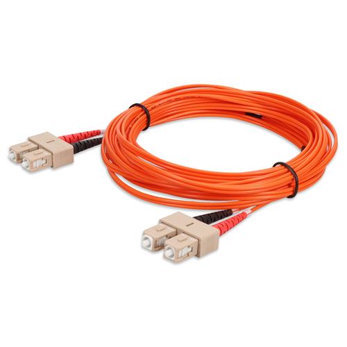 Picture of 1m SC (Male) to SC (Male) Orange OM1 Duplex Fiber OFNR (Riser-Rated) Patch Cable