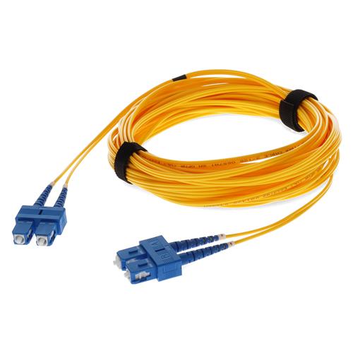 Picture of 1m SC (Male) to SC (Male) OS2 Straight Yellow Duplex Fiber OFNR (Riser-Rated) Patch Cable
