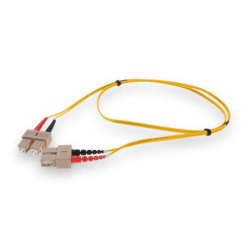 Picture of 2m SC (Male) to SC (Male) Yellow OM4 Duplex Fiber OFNR (Riser-Rated) Patch Cable