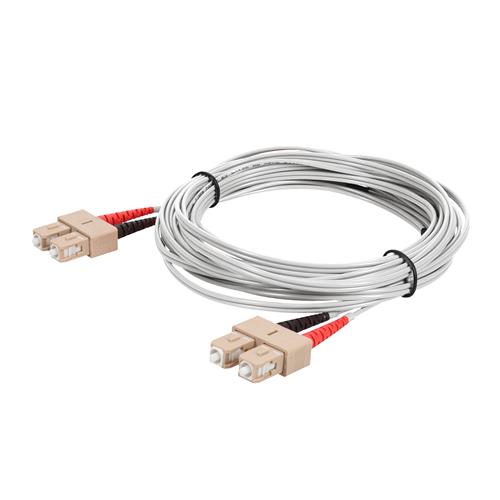 Picture for category 2m SC (Male) to SC (Male) Gray OM1 Duplex Fiber OFNR (Riser-Rated) Patch Cable