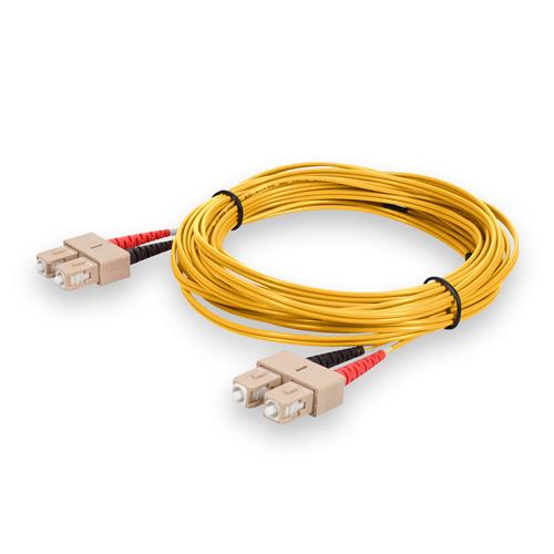 Picture of 2m SC (Male) to SC (Male) Yellow OM1 Duplex Fiber OFNR (Riser-Rated) Patch Cable
