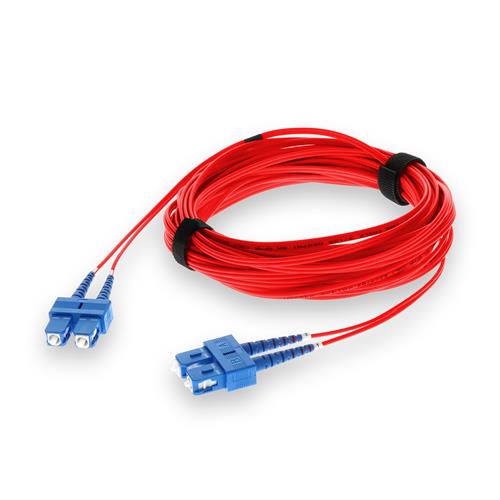 Picture of 2m SC (Male) to SC (Male) OS2 Straight Red Duplex Fiber OFNR (Riser-Rated) Patch Cable