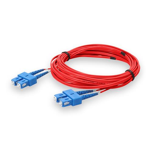 Picture for category 2m SC (Male) to SC (Male) Red OS2 Duplex Fiber OFNP (Plenum-Rated) Patch Cable