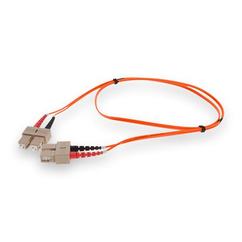 Picture of 3m SC (Male) to SC (Male) Orange OM4 Duplex Fiber OFNR (Riser-Rated) Patch Cable with 2mm Per Strand OD