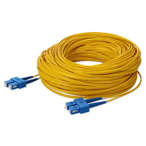 Picture of 41m SC (Male) to SC (Male) OS2 Straight Yellow Duplex Fiber OFNR (Riser-Rated) Patch Cable
