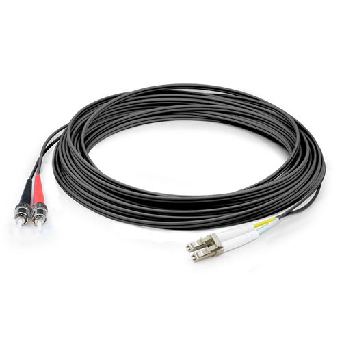 Picture for category 330ft LC (Male) to ST (Male) OM1 Straight Black Duplex Fiber Patch Cable