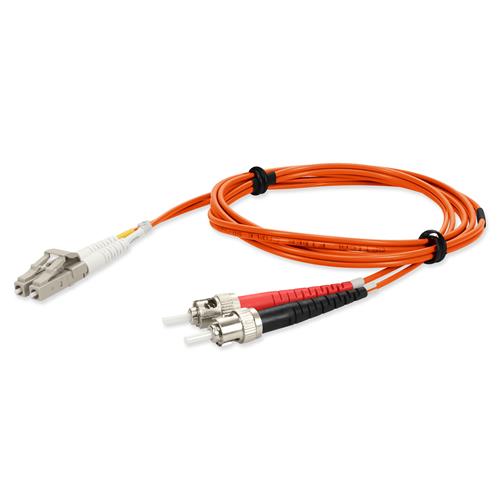 Picture for category 3m LC (Male) to ST (Male) OM4 Straight Orange Duplex Fiber OFNR (Riser-Rated) Patch Cable