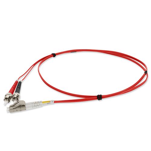 Picture for category 3m LC (Male) to ST (Male) OM1 Straight Red Duplex Fiber OFNR (Riser-Rated) Patch Cable