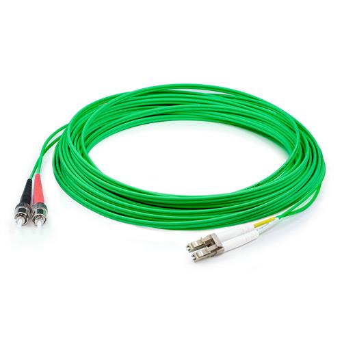 Picture for category 3m LC (Male) to ST (Male) OM1 Straight Green Duplex Fiber Plenum Patch Cable