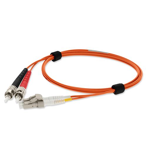 Picture for category 3m LC (Male) to ST (Male) OM1 Straight Orange Duplex Fiber Plenum Patch Cable