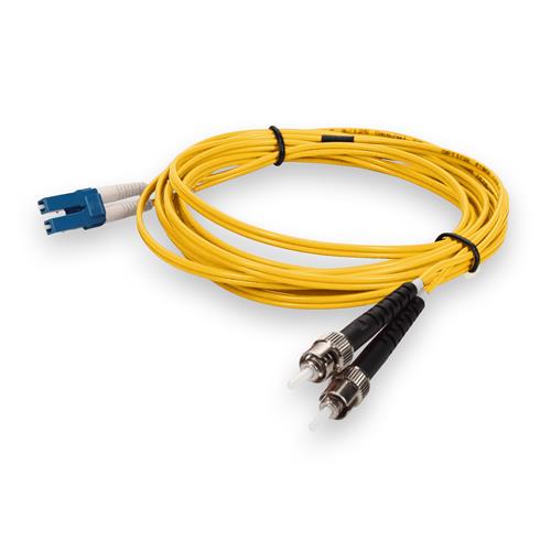 Picture for category 3m LC (Male) to ST (Male) OS2 Straight Yellow Duplex Fiber Plenum Patch Cable