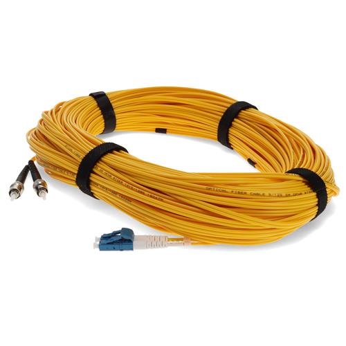 Picture for category 85m LC (Male) to ST (Male) OS2 Straight Yellow Duplex Fiber OFNR (Riser-Rated) Patch Cable