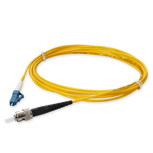 Picture for category 8m LC (Male) to ST (Male) OS2 Straight Yellow Simplex Fiber OFNR (Riser-Rated) Patch Cable