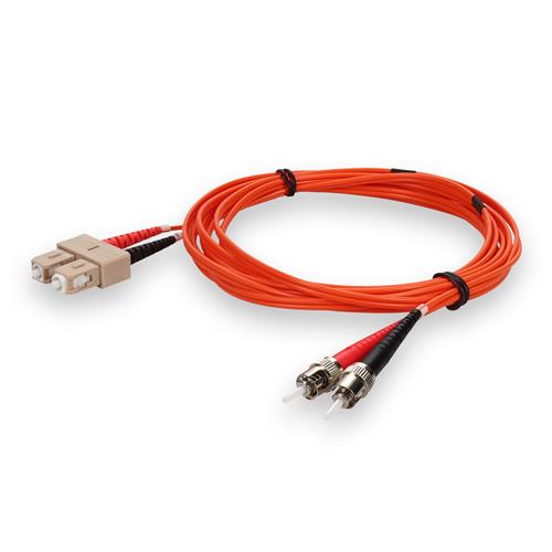 Picture for category 4m SC (Male) to ST (Male) Orange OM1 Duplex Fiber OFNR (Riser-Rated) Patch Cable