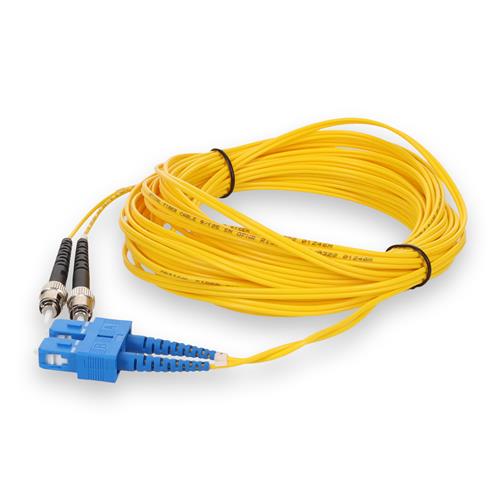 Picture for category 4m SC (Male) to ST (Male) OS2 Straight Yellow Duplex Fiber OFNR (Riser-Rated) Patch Cable