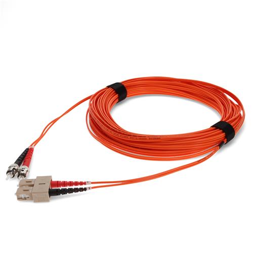 Picture for category 50m SC (Male) to ST (Male) Orange OM1 Duplex Fiber OFNR (Riser-Rated) Patch Cable