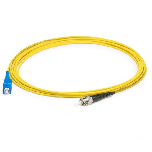 Picture of 50m SC (Male) to ST (Male) OS2 Straight Yellow Simplex Fiber OFNR (Riser-Rated) Patch Cable