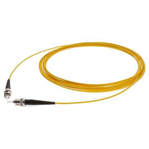 Picture of 1m ST (Male) to ST (Male) OS2 Straight Yellow Simplex Fiber OFNR (Riser-Rated) Patch Cable