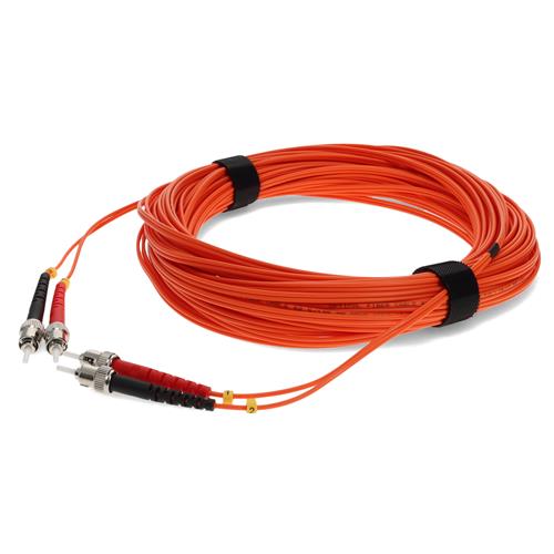Picture for category 20m ST (Male) to ST (Male) Orange OM1 Duplex Fiber OFNR (Riser-Rated) Patch Cable