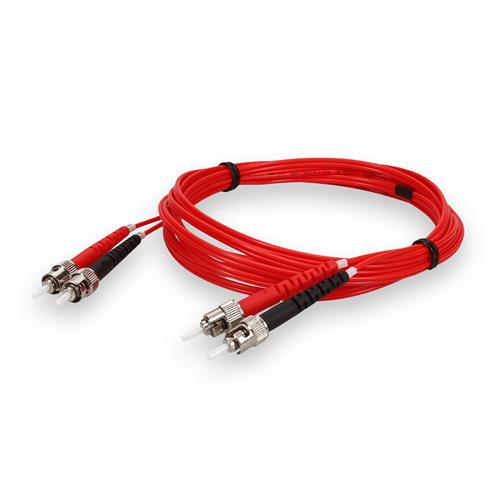 Picture for category 3m ST (Male) to ST (Male) OM2 Straight Red Duplex Fiber OFNR (Riser-Rated) Patch Cable