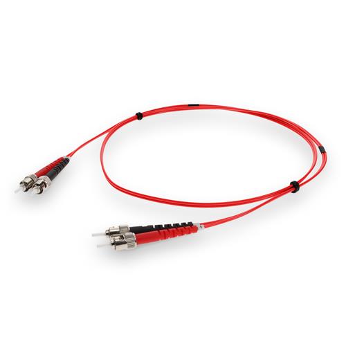Picture for category 4m ST (Male) to ST (Male) OM1 Straight Red Duplex Fiber OFNR (Riser-Rated) Patch Cable