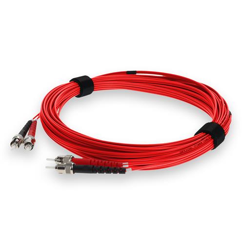 Picture for category 9m ST (Male) to ST (Male) OM4 Straight Red Duplex Fiber OFNR (Riser-Rated) Patch Cable