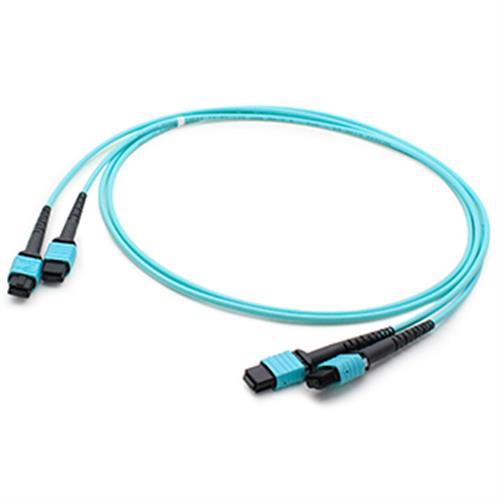 Picture for category 20m MPO (Female) to MPO (Female) 24-Strand Aqua OM4 Straight Fiber Trunk Cable